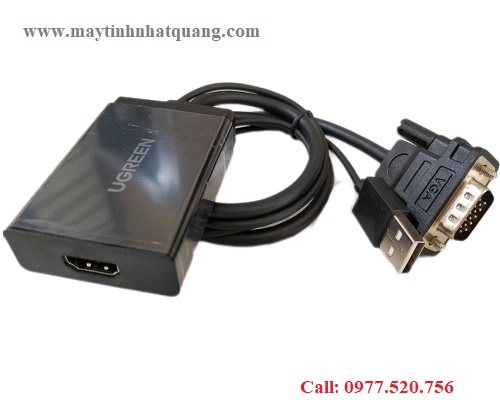 Cáp chuyển đổi VGA to HDMI + Audio Ugreen 40213 cao cấp